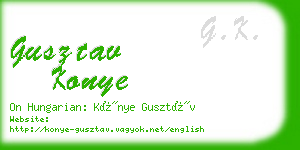 gusztav konye business card